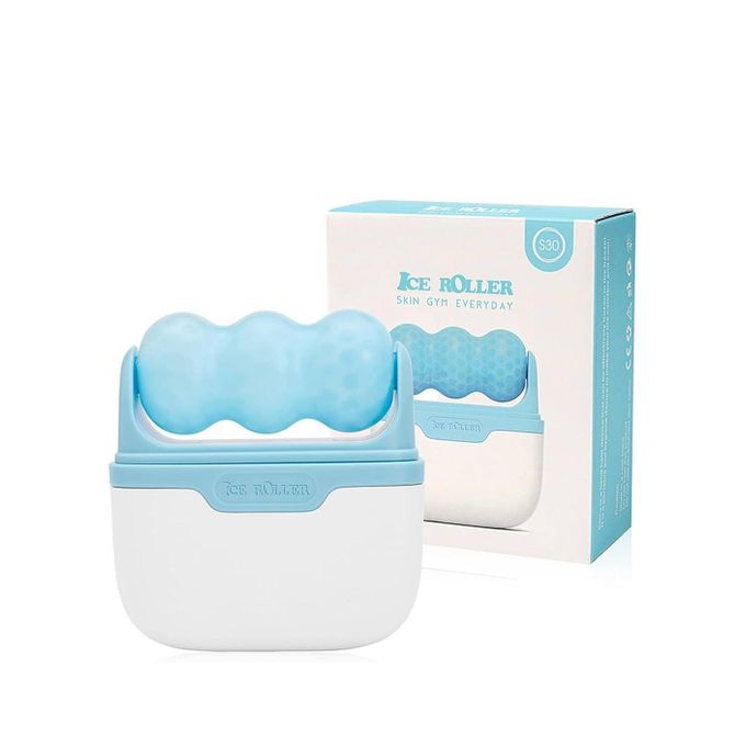 جهاز تدليك الوجه المبرد 2 في 1 للعناية بالبشرة يقلل من انتفاخ العين والتهاب الجلد (أزرق) - الصورة 2