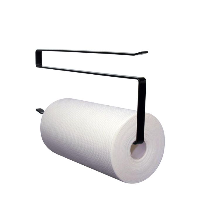 حامل لفافات مناديل ورقية للخزانة والرف (قطعتين) مصنوع من المعدن مع طلاء مضاد للصدأ (قد يختلف اللون) - الصورة 3