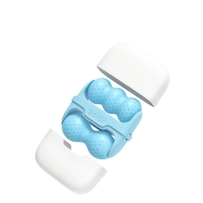 جهاز تدليك الوجه المبرد 2 في 1 للعناية بالبشرة يقلل من انتفاخ العين والتهاب الجلد (أزرق) - الصورة 4