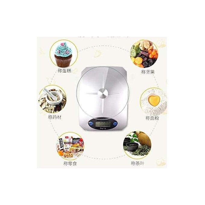 ميزان مطبخ الكتروني رقمي، ميزان سوائل، دقيق، زجاجي - الصورة 2