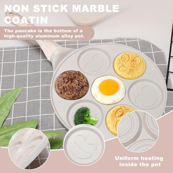 مقلاة فطائر جرانيت متعددة الطهي 7 في 1 (بيج) - الصورة 2