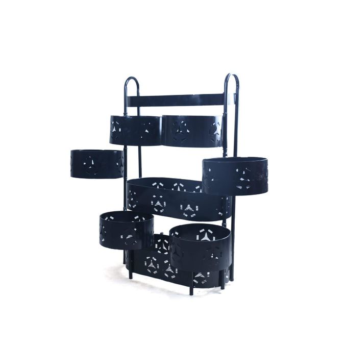 رف معدني من 4 طبقات للتنظيم - الصورة 2