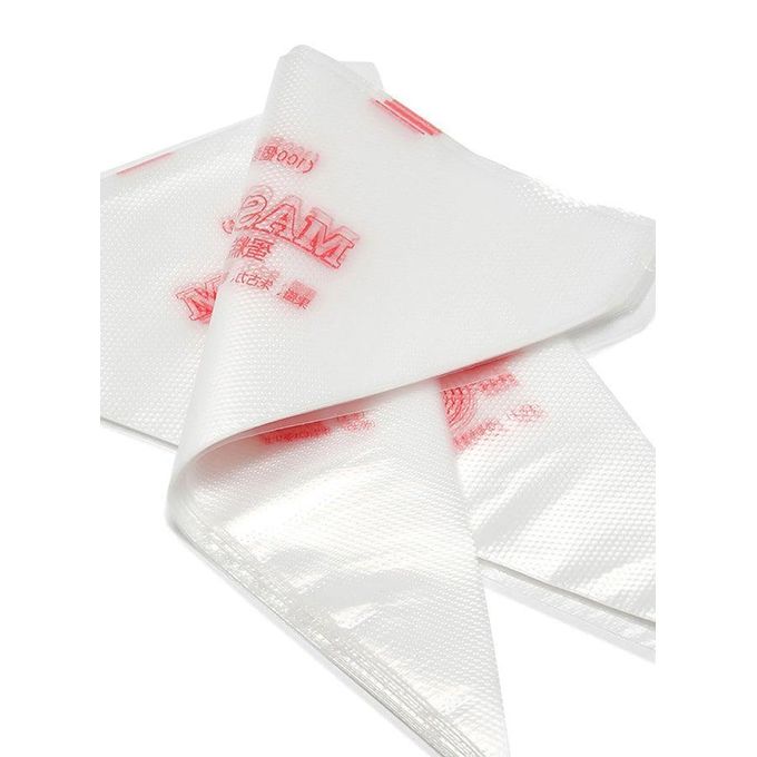 كيس كيك معجنات أبيض، 100 قطعة - الصورة 2