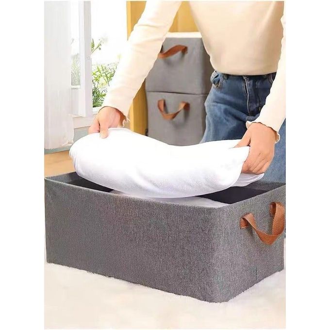 صناديق تخزين أكسفورد القابلة للطي (3 قطع) لتنظيم الملابس والمناشف والمفروشات - الصورة 3