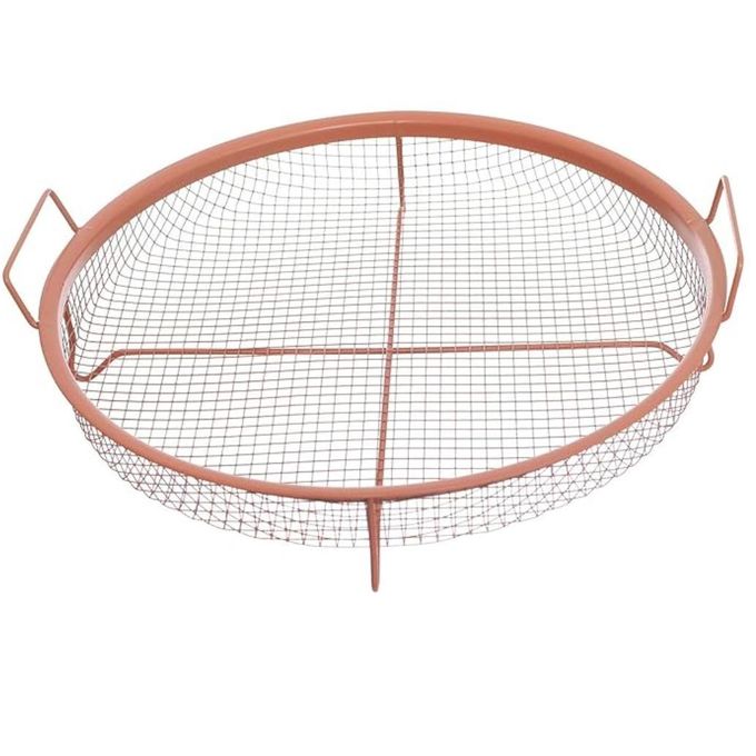 صينية فرن معدنية ذهبية مع شبكة سلكية - مناسبة للطهي والخبز - الصورة 3