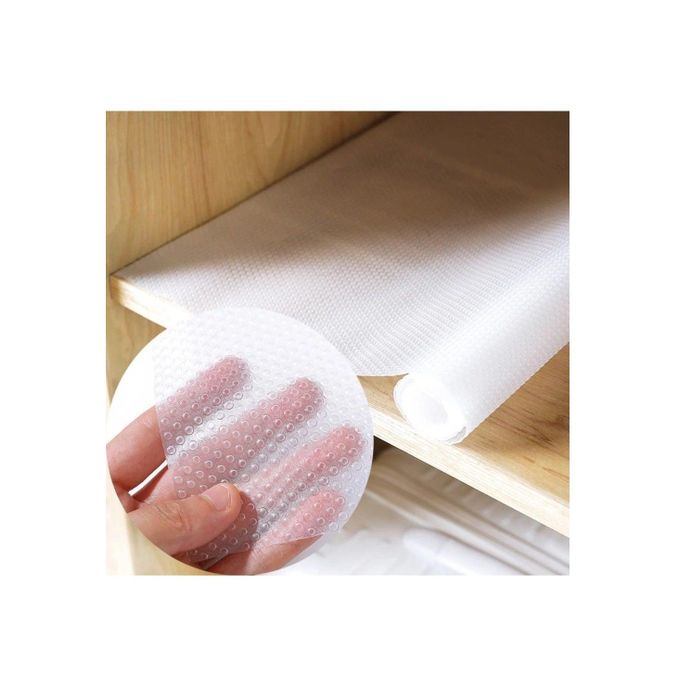 لفة حصيرة سيليكون قابلة للغسل لأرفف المطبخ والأدراج، والخزائن والمكاتب، مصنوعة من مادة عالية الجودة (الحجم 5م*45سم) - الصورة 3