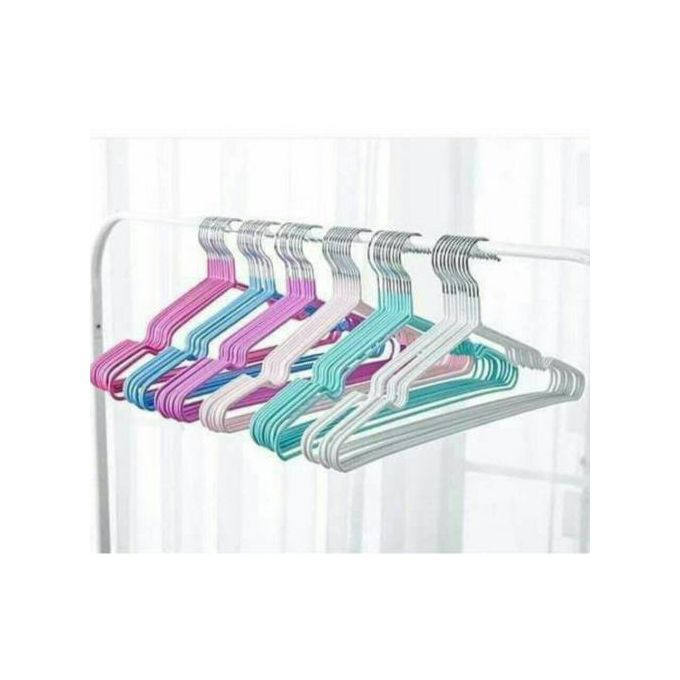 شماعات معاطف، شماعات ملابس من الستانلس ستيل غير قابلة للانزلاق 10 قطع - الصورة 3