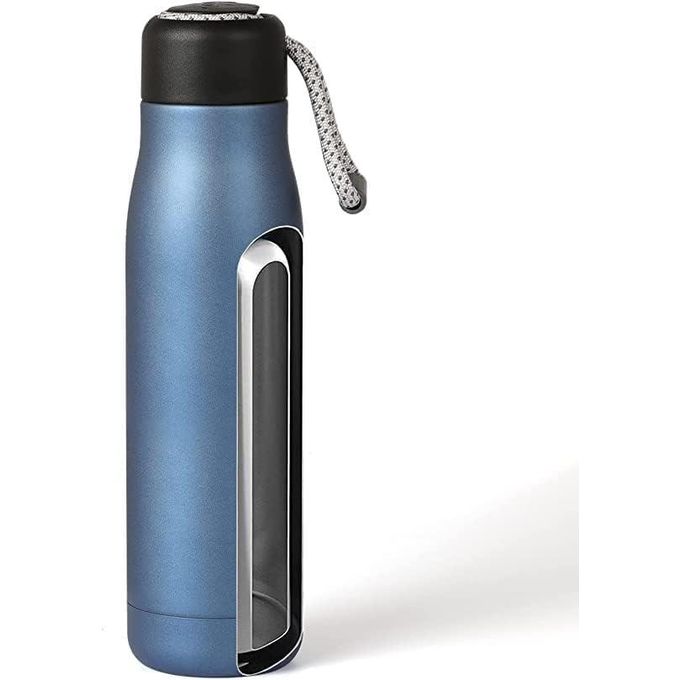 زجاجة ماء معزولة بالتفريغ 350 مل من الفولاذ المقاوم للصدأ - تبقي المشروبات باردة لمدة 20 ساعة وساخنة لمدة 6 ساعات - الصورة 4