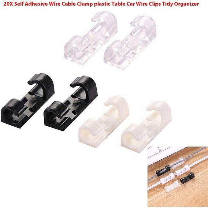 مشبك منظم الأسلاك لتنظيم أسلاك USB/التلفزيون وكابلات الطاقة في المنزل والمكتب. - الصورة 4