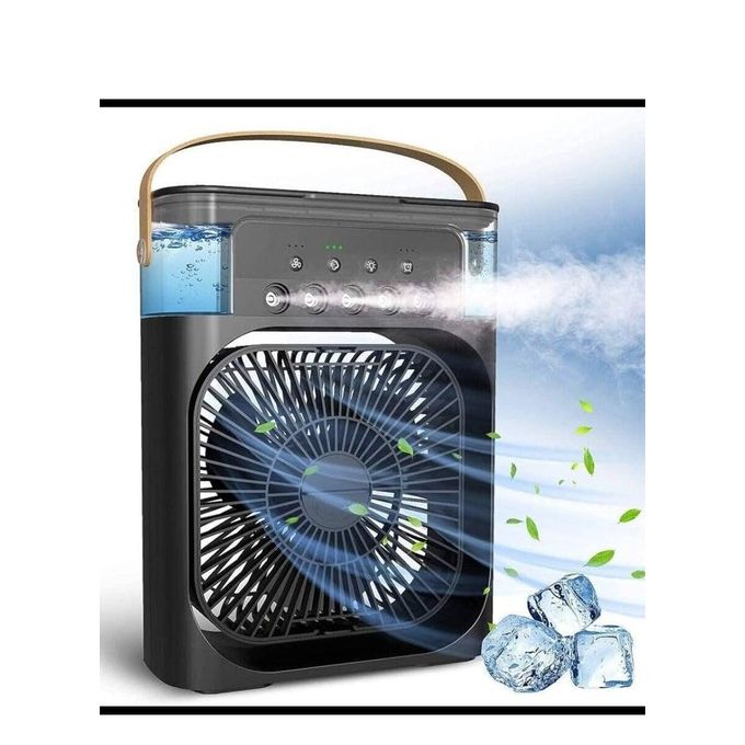 مروحة قوية ومحمولة - منخفضة الضوضاء - سعة 600 مل - 5 بخاخات رذاذ كبيرة - موزع زيوت عطرية عطرية - 7 أضواء ملونة - مؤقت 1 ساعة/2 ساعة/3 ساعات - تصميم عملي 5 في 1 (متعدد الألوان) - الصورة 2