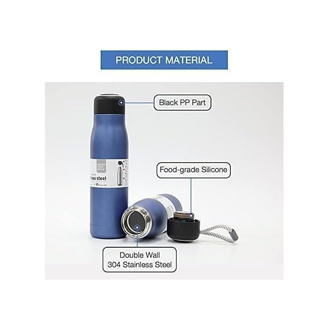 زجاجة ماء معزولة بالتفريغ 350 مل من الفولاذ المقاوم للصدأ - تبقي المشروبات باردة لمدة 20 ساعة وساخنة لمدة 6 ساعات - الصورة 5