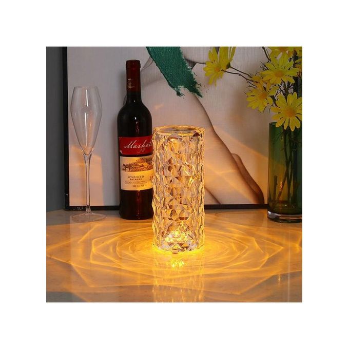 مصباح طاولة روز دايموند للشحن عبر USB أبيض 21 × 9 × 9 سم - الصورة 7